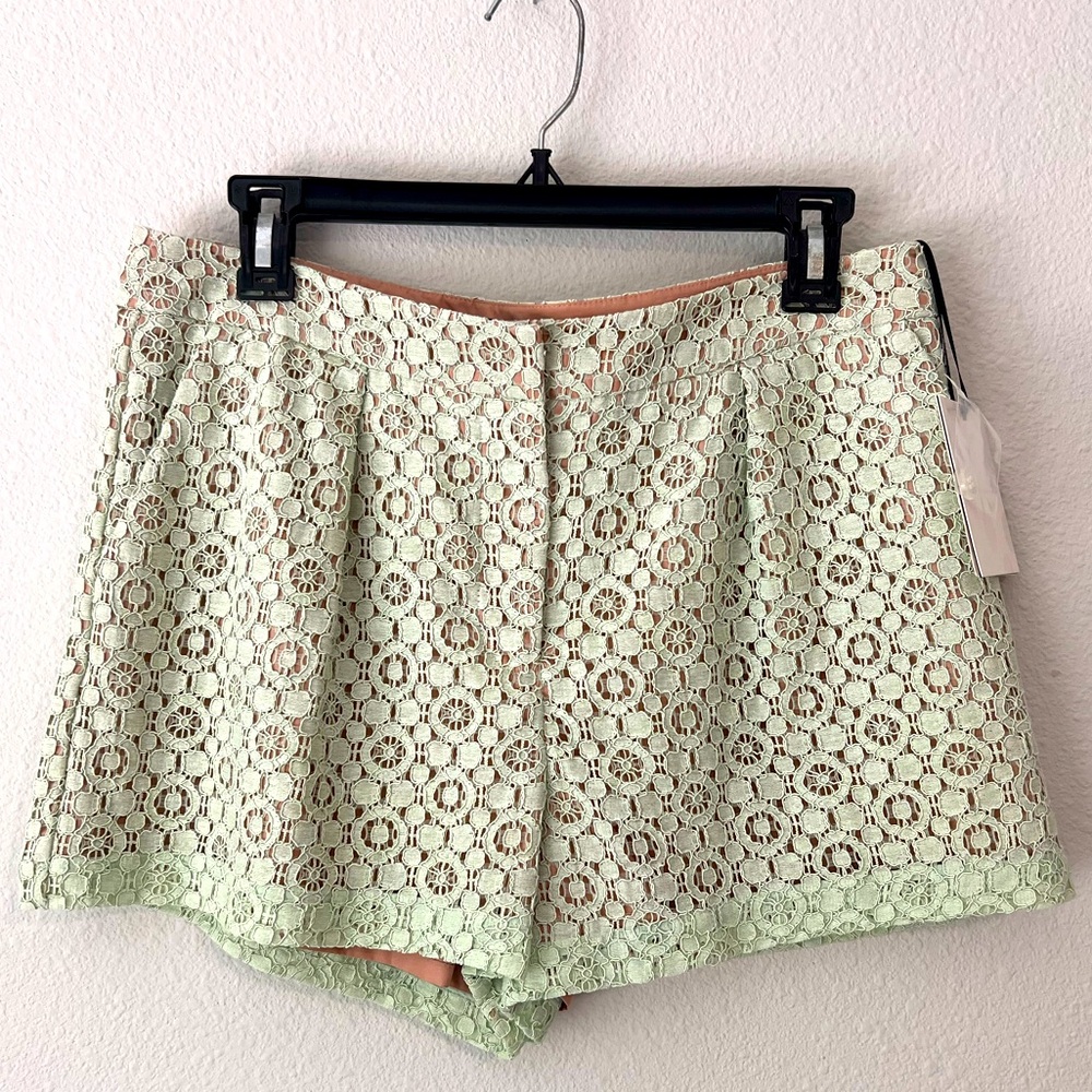 || NWT || Victoria Beckham || MINT GREEN PLEATED SHORTS ||